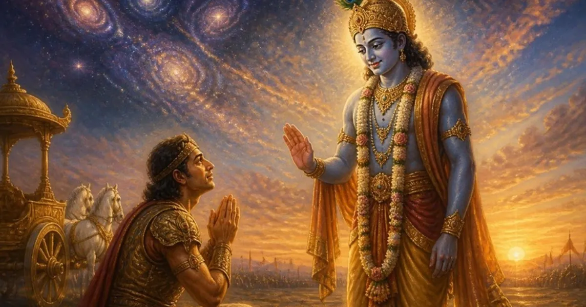 Arjuna Was Terrified. Krishna Changed His Form.