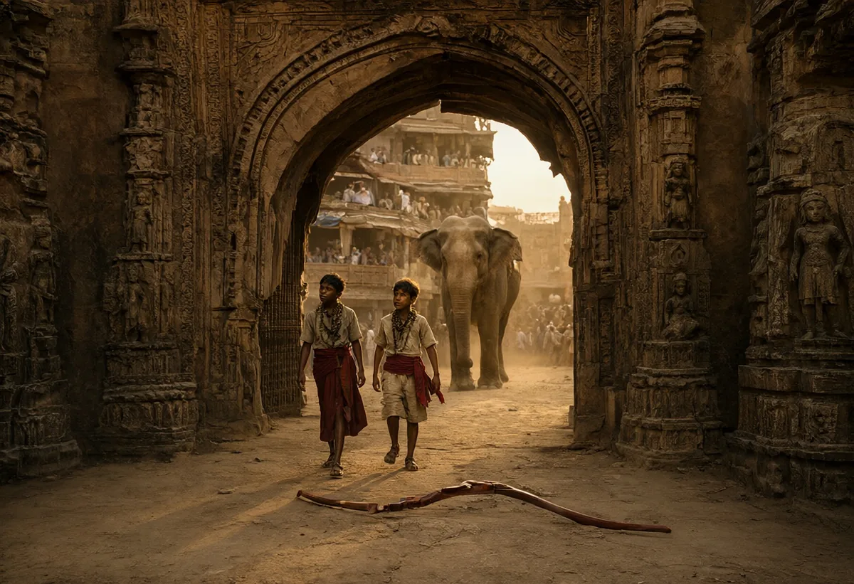 Three Tests at the Gate: Krishna and Balarama Enter Mathura